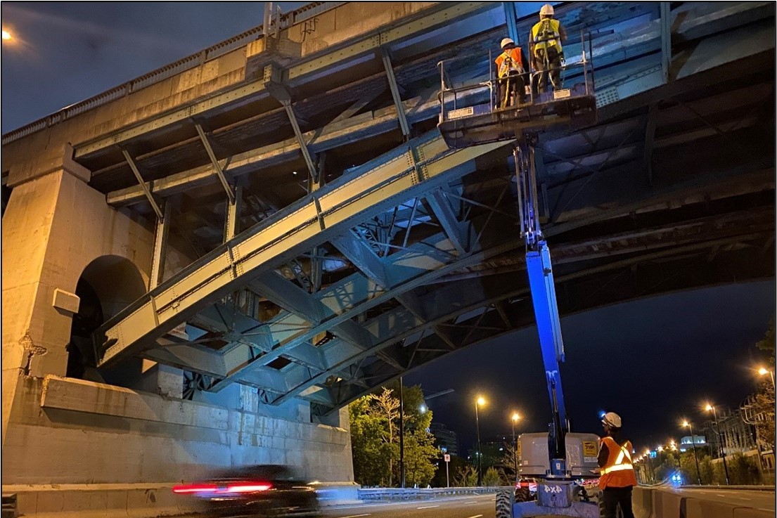 Coating of 8 Bridges Over the Don Valley Parkway (2022 – ongoing) 1